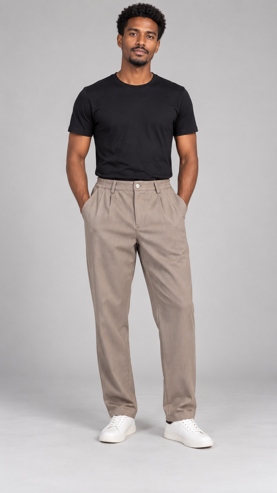 Tailored Essential – מכנס אלגנט — הדמיית לבישה בסטודיו