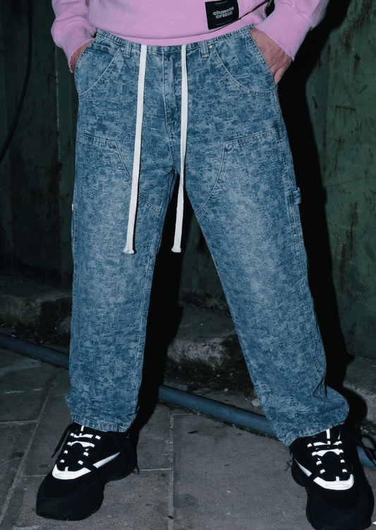 LIGHT WASH PATTERN DENIM - 808 SECRETS