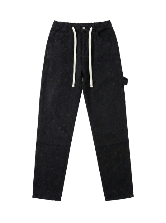 MONOGRAM PATTERN DENIM DRAWSTRING - 808 SECRETS