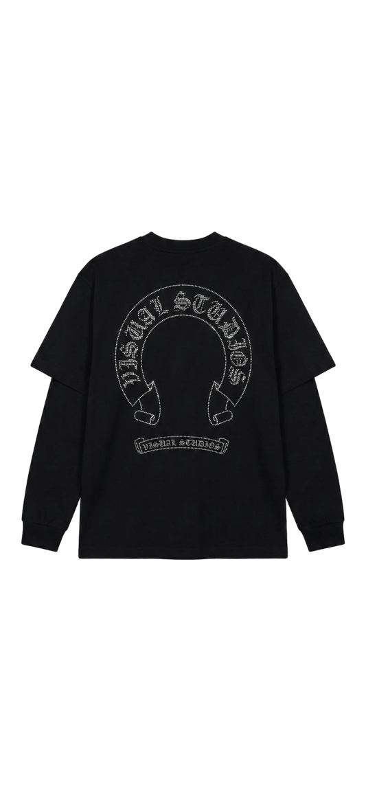 SCARRED HORSESHOE LAYERED TEE - 808 SECRETS