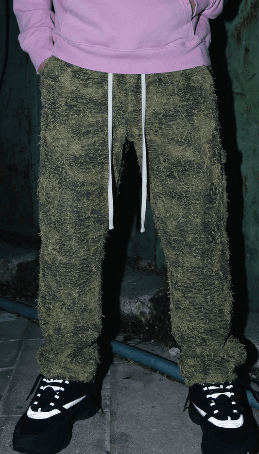 TEXTURED TERRY DRAWSTRING PANTS - 808 SECRETS