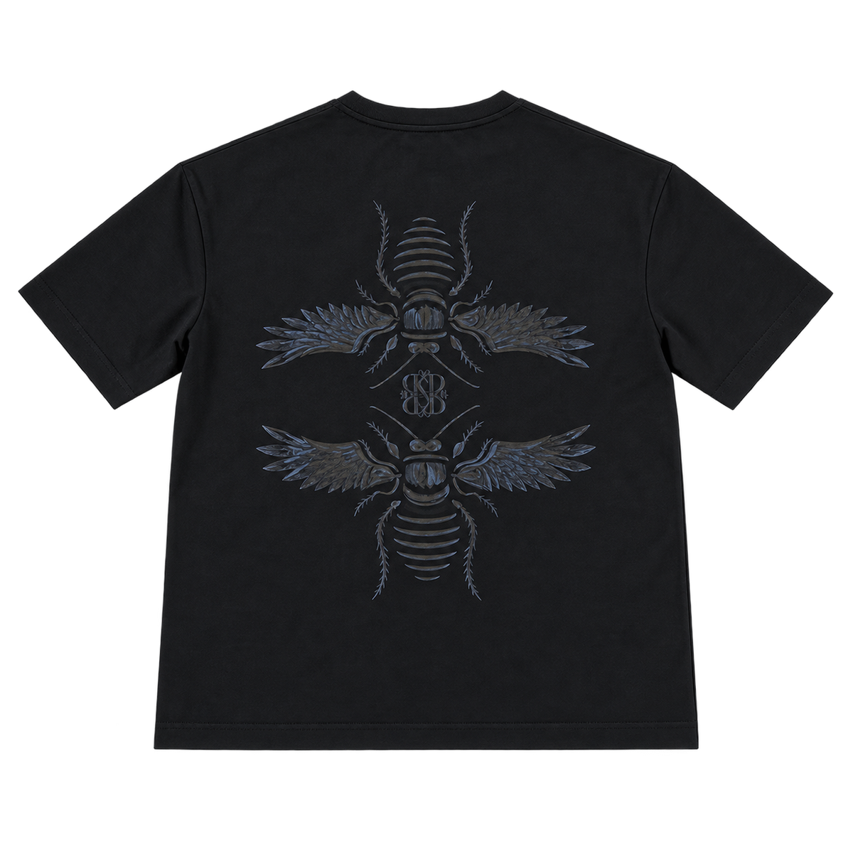 Double Bee – חולצת פרימיום — שחור — אחורה