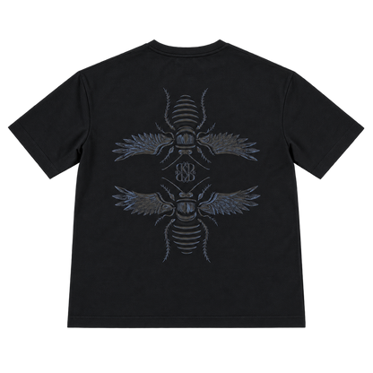 Double Bee – חולצת פרימיום — שחור — אחורה