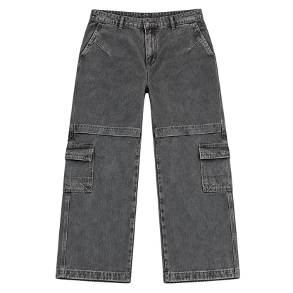Cargo Wash – ג׳ינס קרגו — אפור משופשף — קדימה