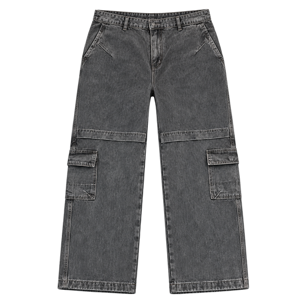 Cargo Wash – ג׳ינס קרגו — אפור משופשף — קדימה