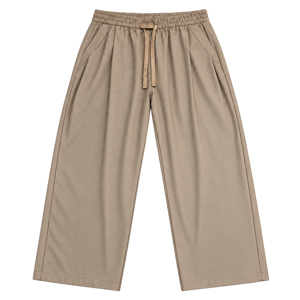 Flow Drawstring – מכנס אלגנט רחב — טאופ — קדימה