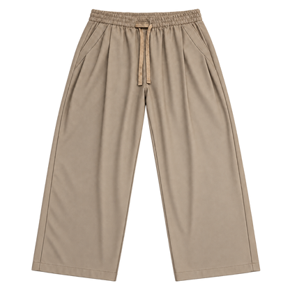 Flow Drawstring – מכנס אלגנט רחב — טאופ — קדימה