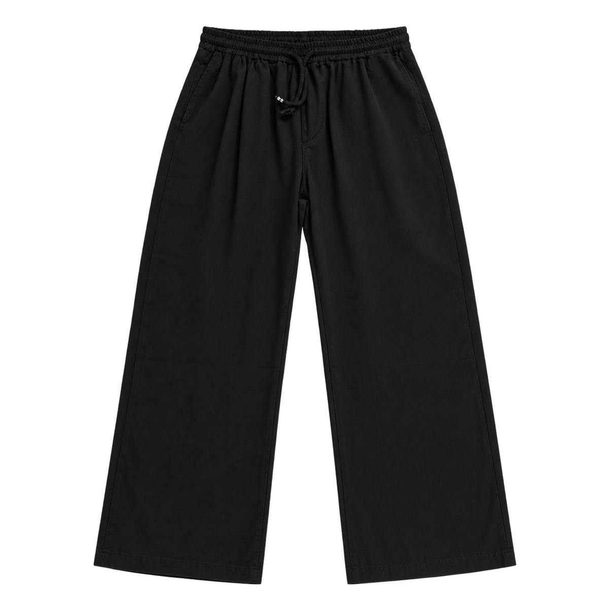 Relaxed Drawstring – מכנס אלגנט — שחור — קדימה