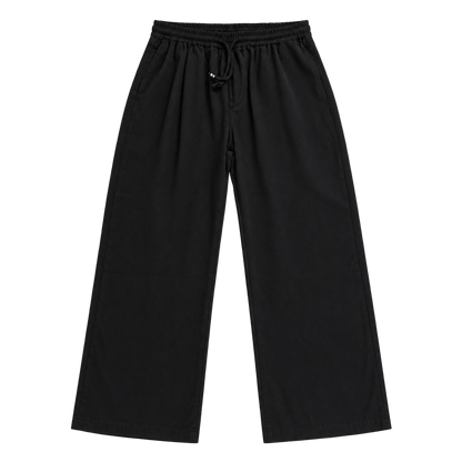 Relaxed Drawstring – מכנס אלגנט — שחור — קדימה