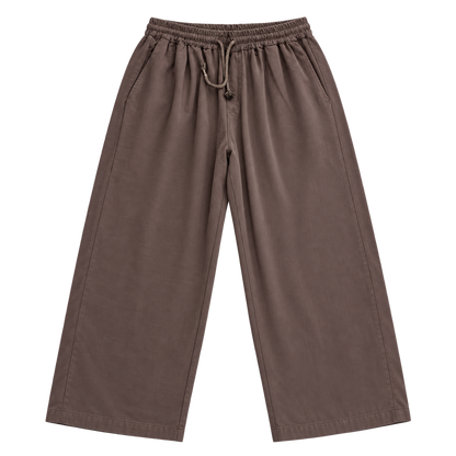 Relaxed Drawstring – מכנס אלגנט — חום — קדימה