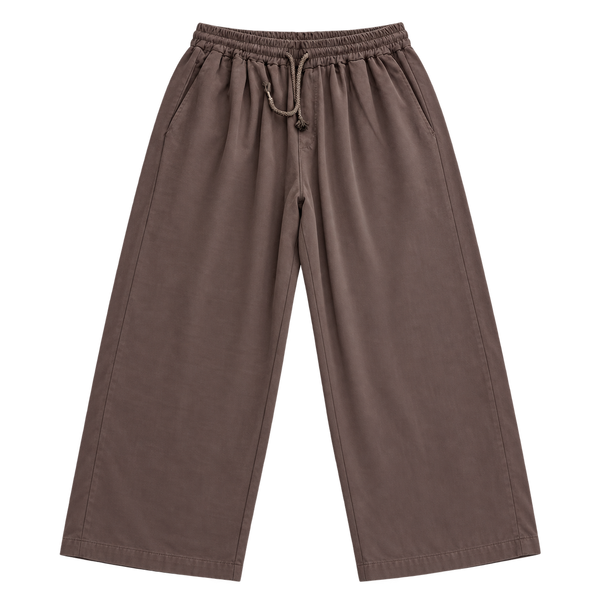 Relaxed Drawstring – מכנס אלגנט — חום — קדימה