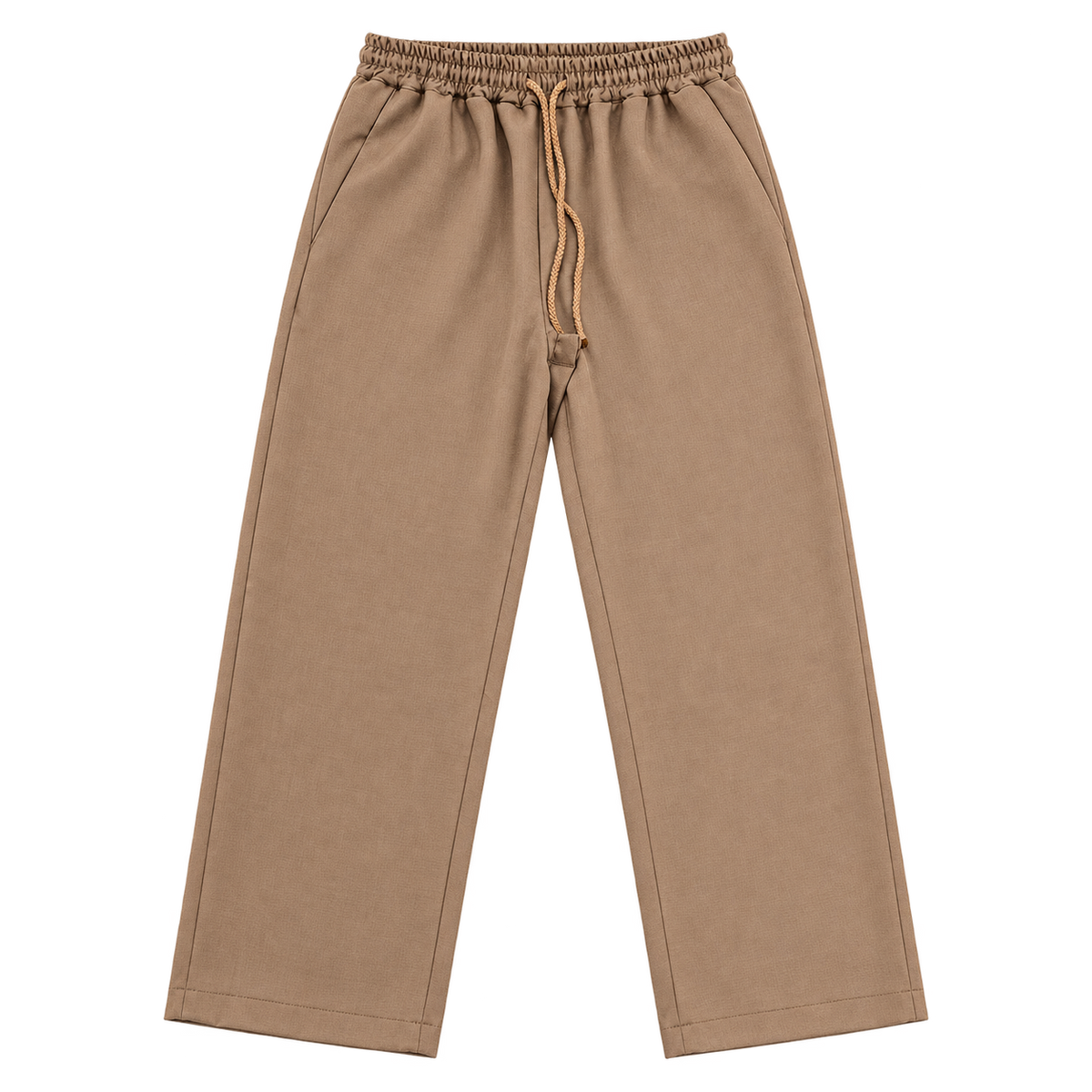 Relaxed Drawstring – מכנס אלגנט — קאמל — קדימה