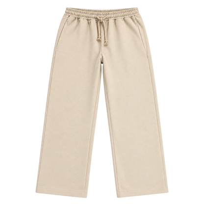 Relaxed Drawstring – מכנס אלגנט — חול — קדימה