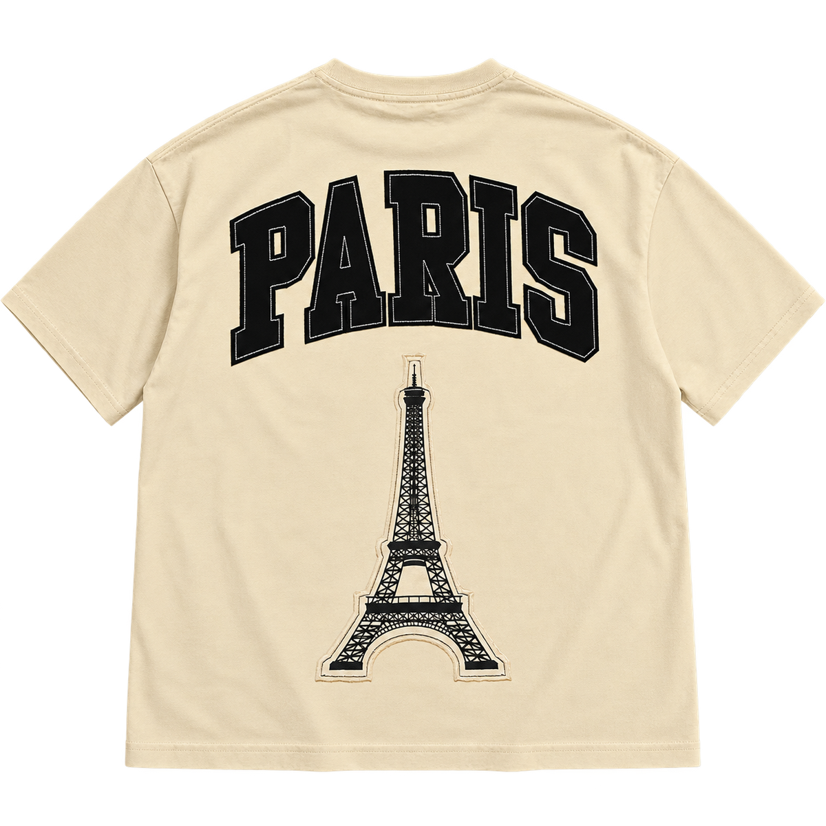Paris Eiffel Tower – חולצת טי — שמנת — אחורה