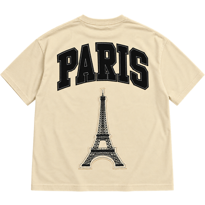 Paris Eiffel Tower – חולצת טי — שמנת — אחורה