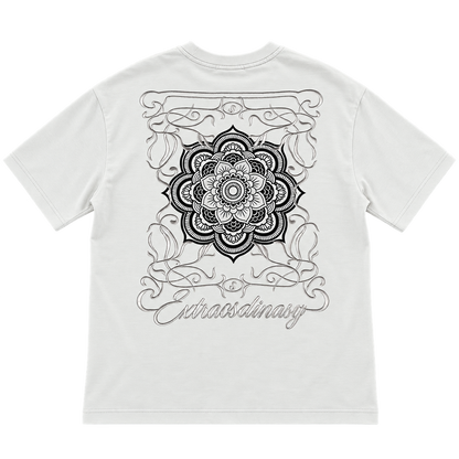Extraordinary Mandala – חולצת טי — אפור בהיר — אחורה