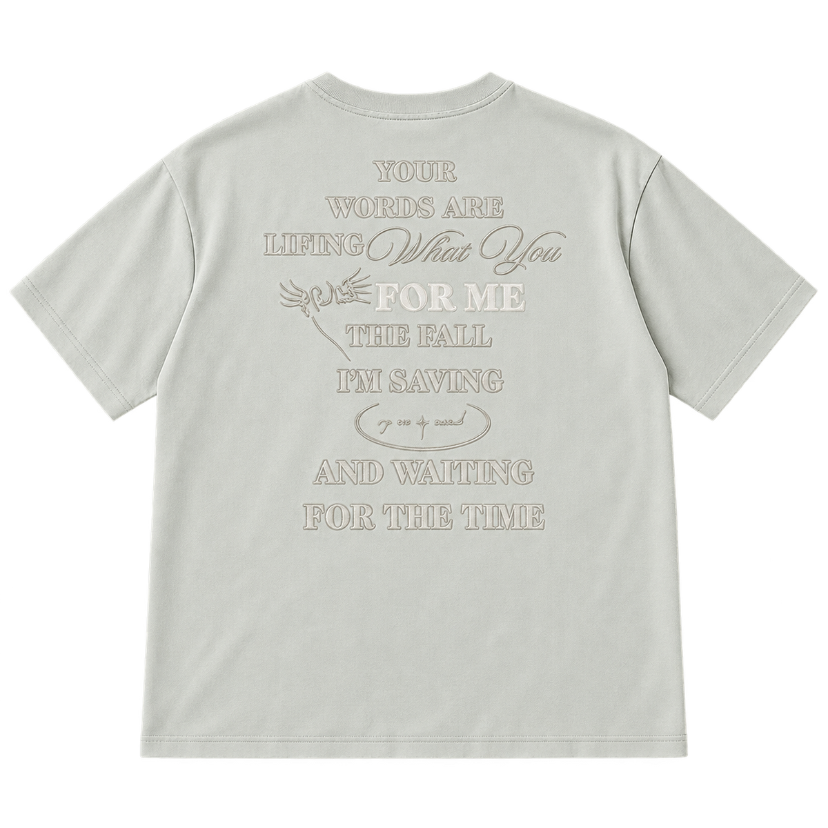 For Me Typography – חולצת טי — אפור בהיר — אחורה