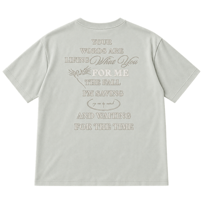 For Me Typography – חולצת טי — אפור בהיר — אחורה