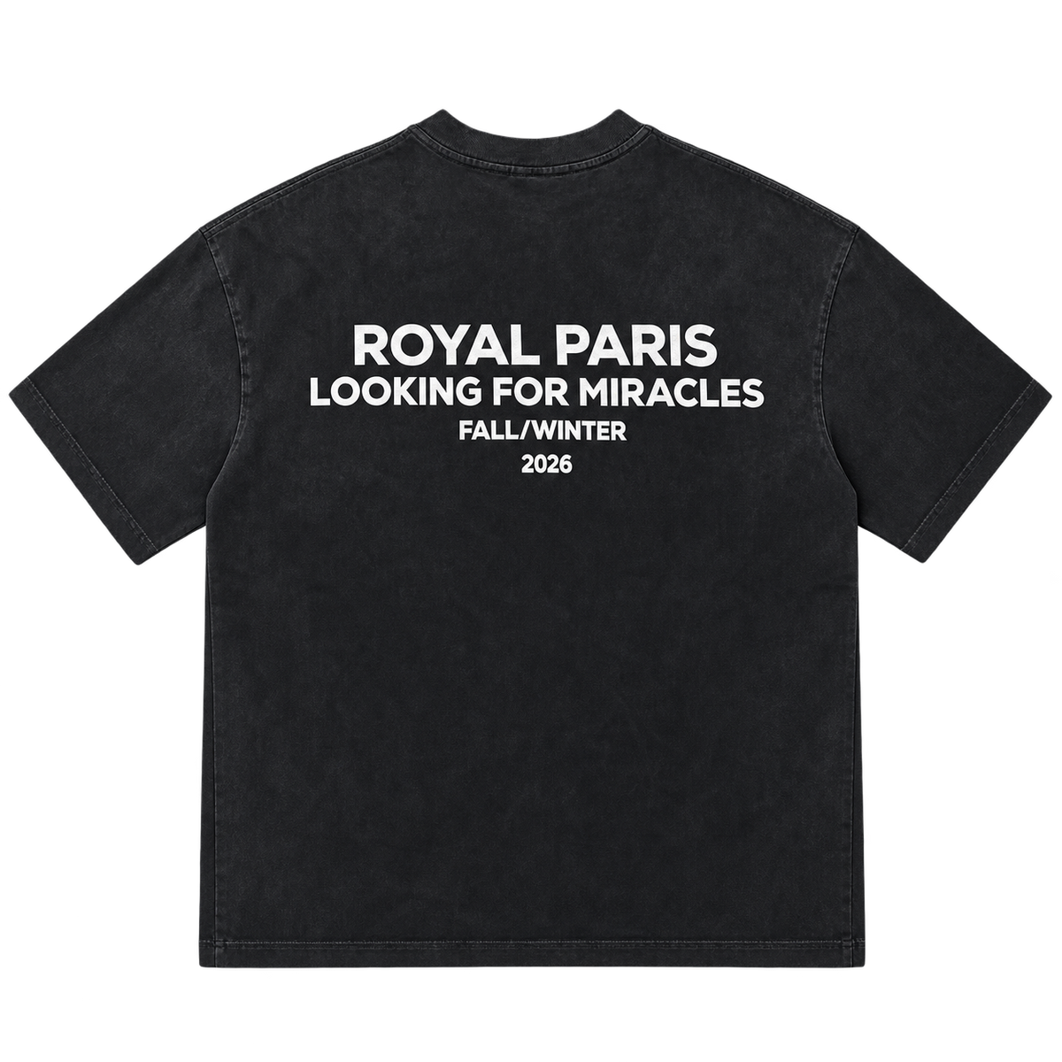 Royal Paris Miracles – חולצת טי ווש — שחור ווש — אחורה