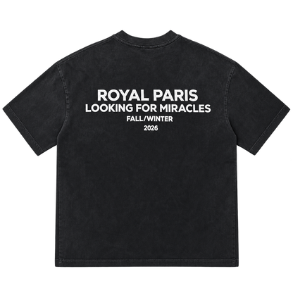 Royal Paris Miracles – חולצת טי ווש — שחור ווש — אחורה