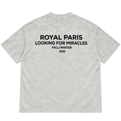 Royal Paris Miracles – חולצת טי ווש — אפור בהיר — אחורה