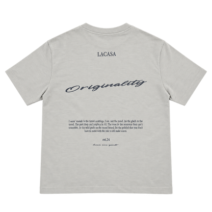 La Casa Originality – חולצת טי — אפור בהיר — אחורה