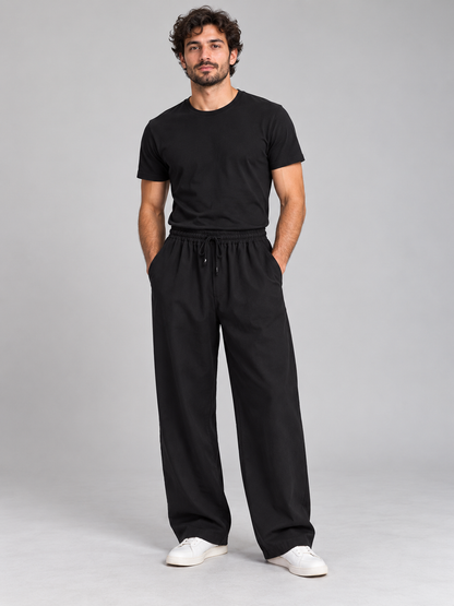 Relaxed Drawstring – מכנס אלגנט — הדמיית לבישה בסטודיו