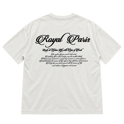 Royal Paris Script – חולצת טי — אפור בהיר — אחורה