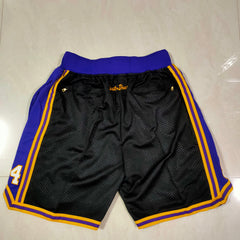 Lakers Mamba Black Gold 8-24 Pocket Shorts