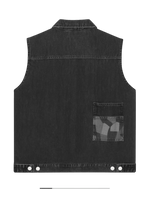 Black Utility Denim Vest – Washed Edition - 808 SECRETS