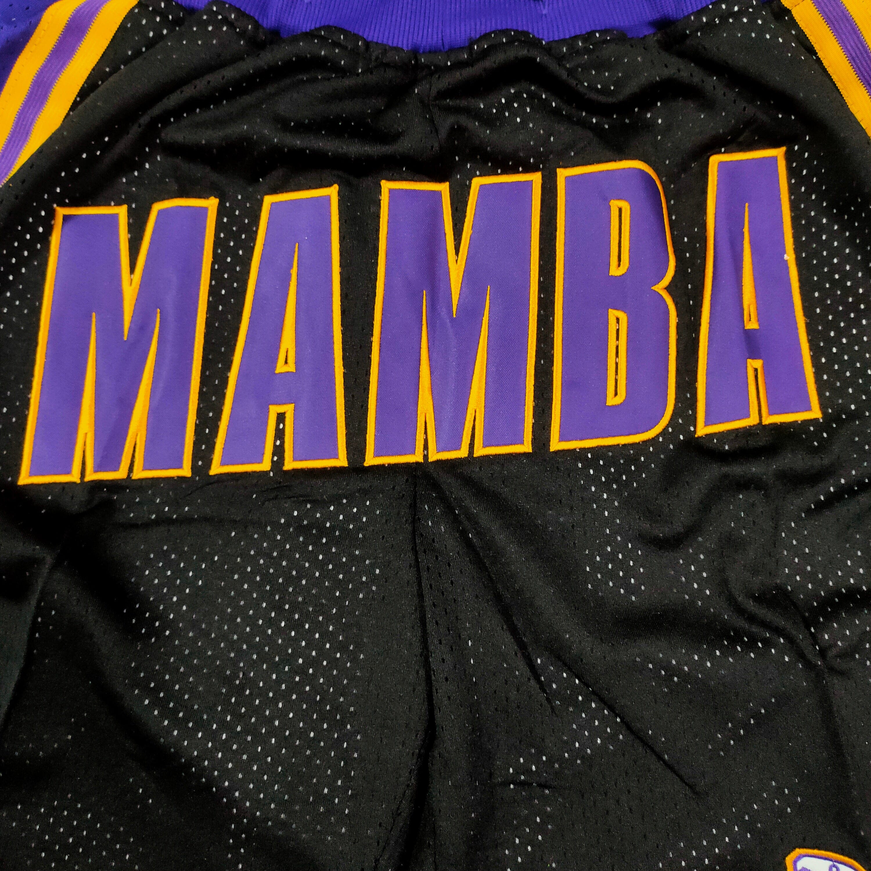 Lakers Mamba Black Gold 8-24 Pocket Shorts