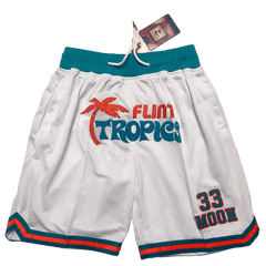 Coconut Tree White Pocket Shorts