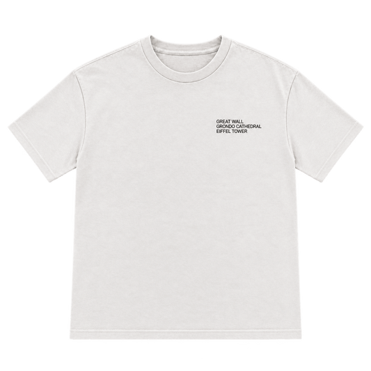 Landmarks Tee – חולצת טי עם כיתוב בחזה ובגב - 808 SECRETS