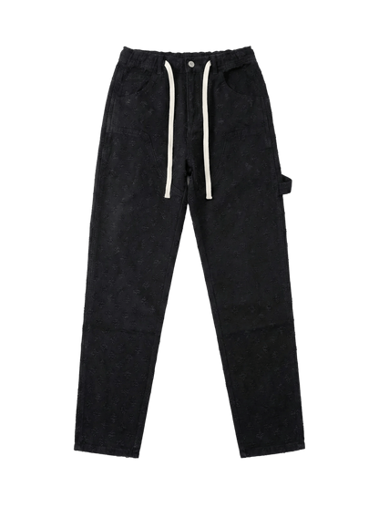 MONOGRAM PATTERN DENIM DRAWSTRING - 808 SECRETS