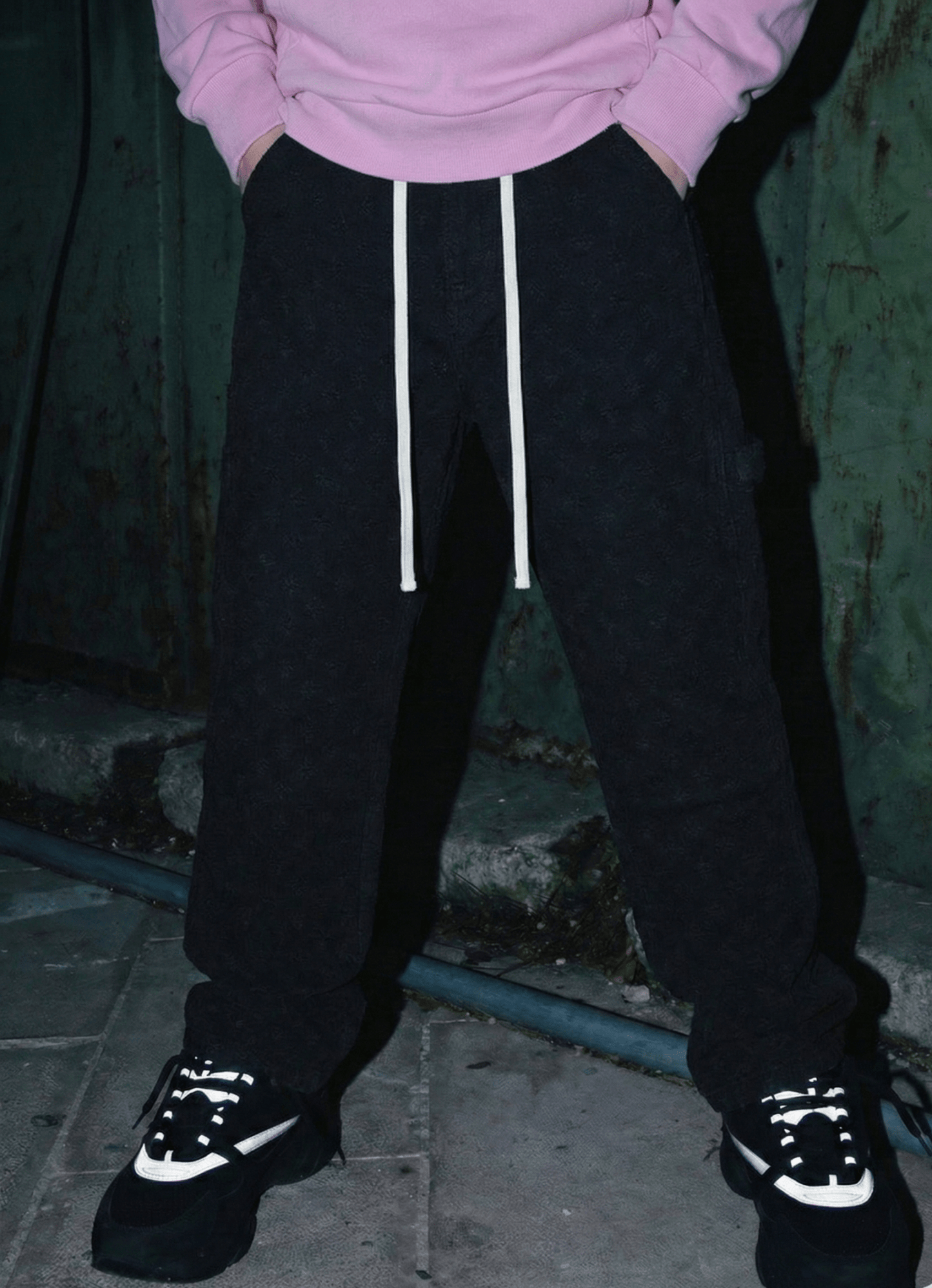 MONOGRAM PATTERN DENIM DRAWSTRING - 808 SECRETS