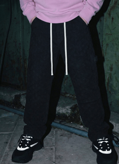 MONOGRAM PATTERN DENIM DRAWSTRING - 808 SECRETS