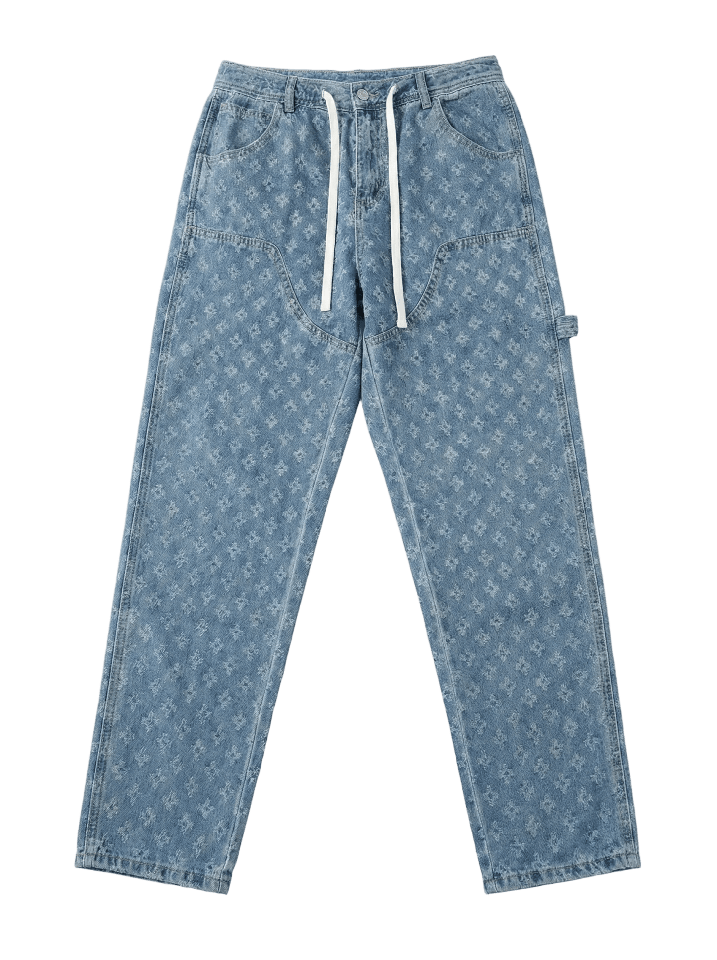 MONOGRAM PATTERN DENIM DRAWSTRING - 808 SECRETS