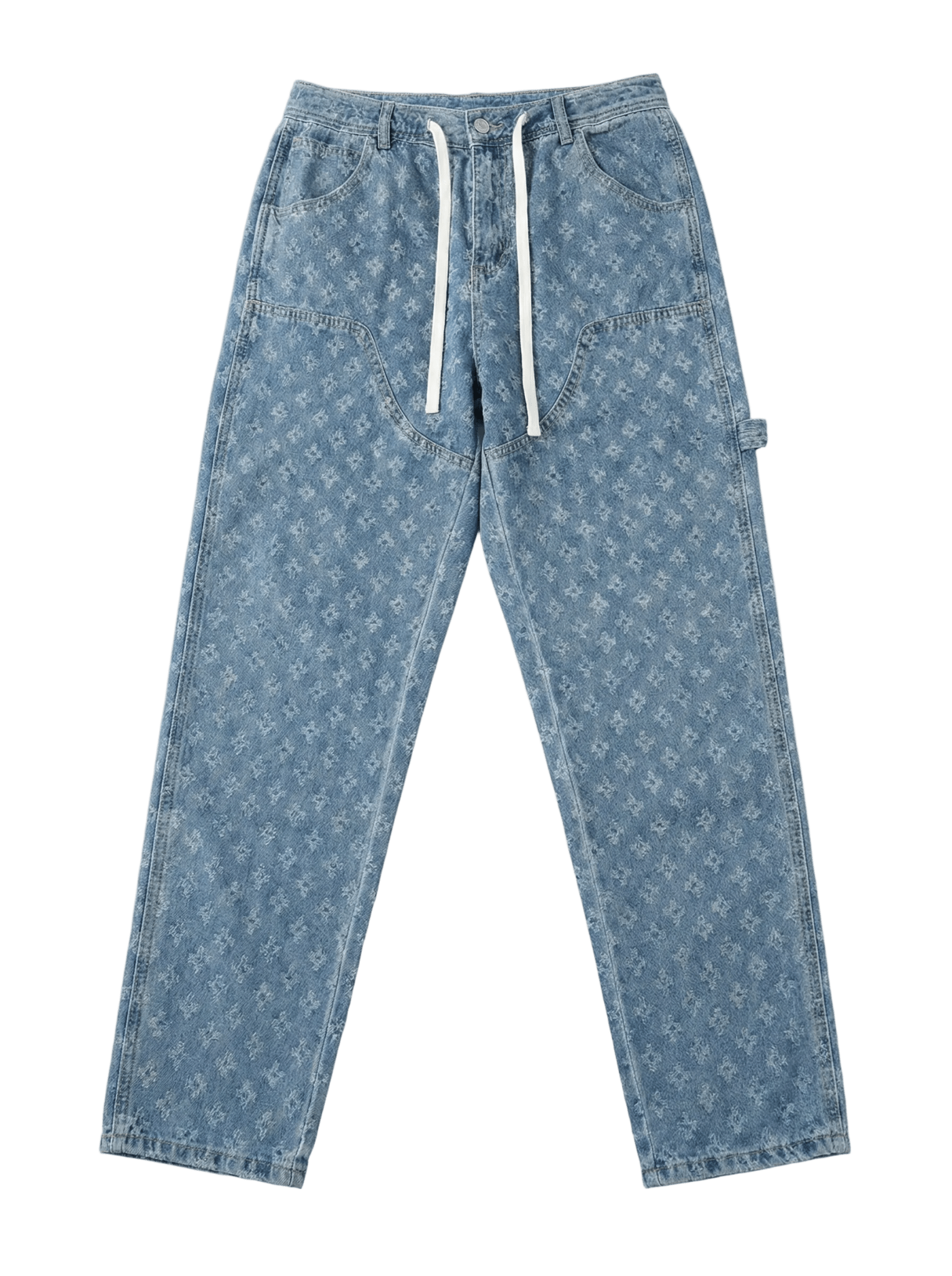 MONOGRAM PATTERN DENIM DRAWSTRING - 808 SECRETS