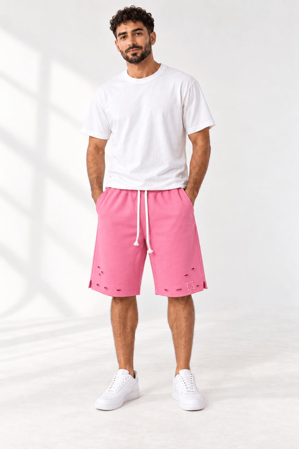 Rope Emblem Shorts – ברמודה עם סמל ושרוך חבל - 808 SECRETS