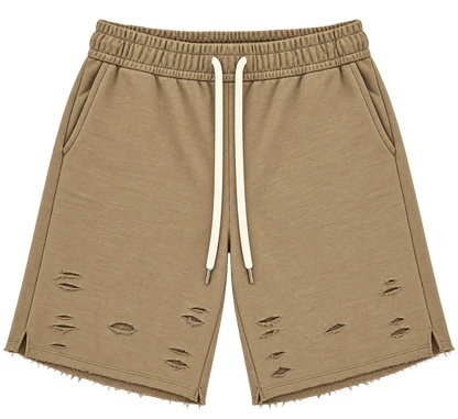 Scattered Distress Shorts – ברמודה עם קרעים קטנים - 808 SECRETS