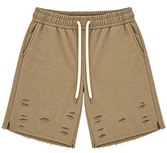 Scattered Distress Shorts – ברמודה עם קרעים קטנים - 808 SECRETS