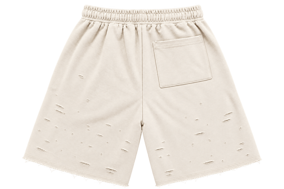 Scattered Distress Shorts – ברמודה עם קרעים קטנים - 808 SECRETS