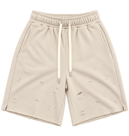 Scattered Distress Shorts – ברמודה עם קרעים קטנים - 808 SECRETS