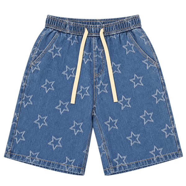 Star Denim – ברמודת ג׳ינס כוכבים ללא כיסי קרגו - 808 SECRETS