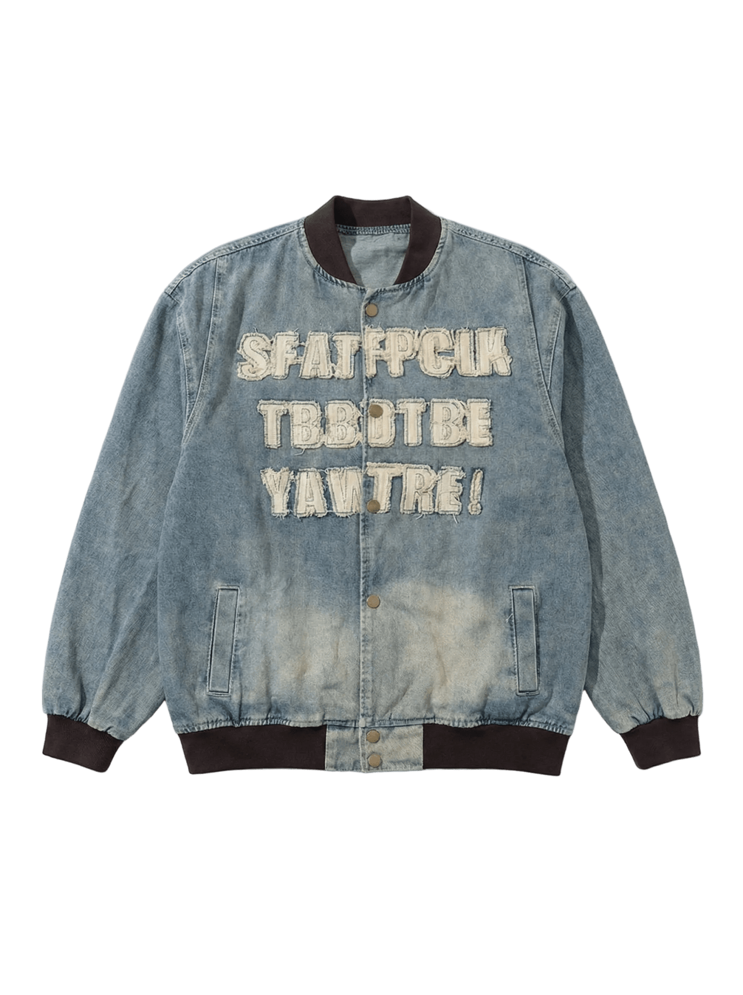 STATEMENT DENIM BOMBER JACKET - 808 SECRETS