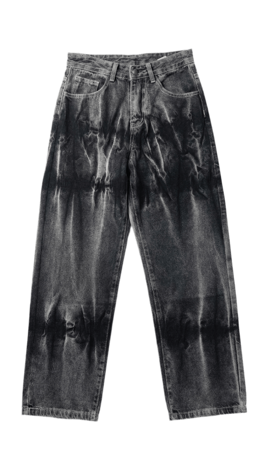 Washed Black Straight Jeans - 808 SECRETS