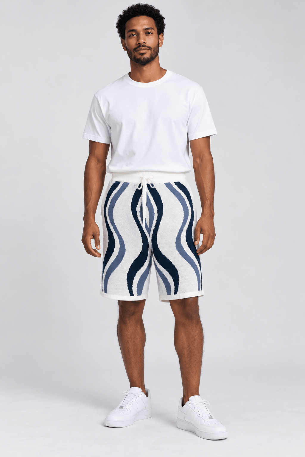 Wave Knit – שורט סריג בהדפס גלים — 2 ב־149 ₪ - 808 SECRETS