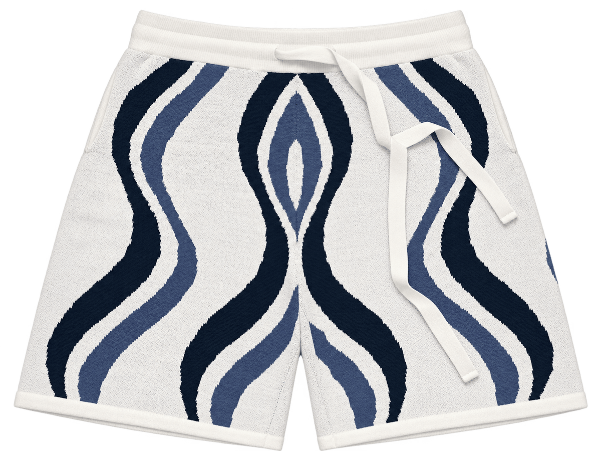 Wave Knit – שורט סריג בהדפס גלים — 2 ב־149 ₪ - 808 SECRETS